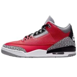 Jordan AJ3 Trendy Red-Gray Sports Shoes