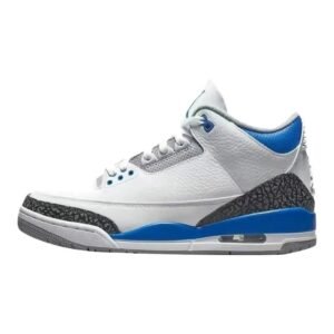 Jordan AJ3 Trendy White and Blue Sports Shoes