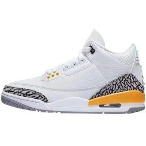 Jordan AJ3 Trendy White-Orange Sports Shoes