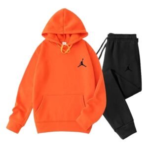 Jordan sporty orange and black suit