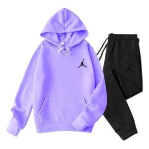 Jordan sporty purple and black suit