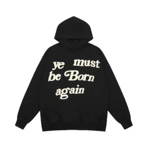 Kanye retro-style black hoodie