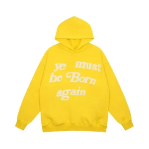 Kanye's trendy and cool yellow hoodie
