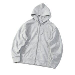 Lacoste simple style grey hoodie