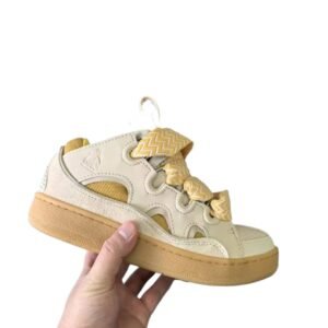 LANVIN retro-style beige sports shoes