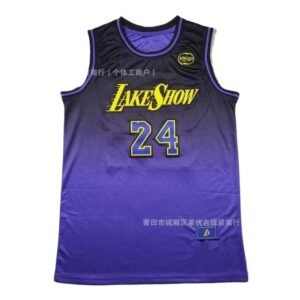 LBJ black-purple gradient basketball jersey