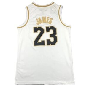 LBJ No. 23 white basketball jersey