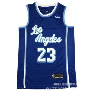LBJ's Los Angeles-style blue jersey