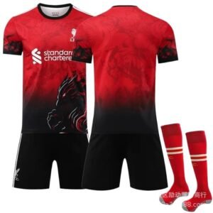 LFC gradient style red and black football jersey