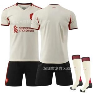 LFC retro red and white football jersey