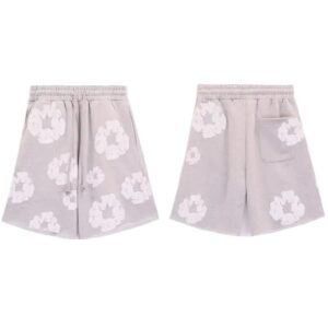 Light Grey Shorts with DENIM TEARS Print