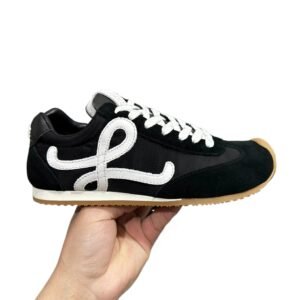 LOEWE black retro-style sports shoes