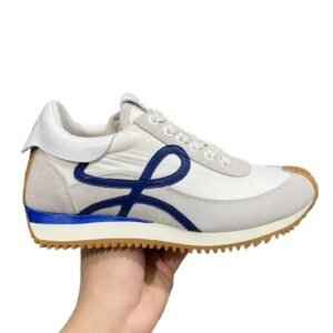 LOEWE retro blue and white sneakers