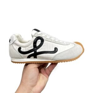 LOEWE retro-style white sports shoes