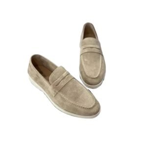 Loro Piana suede casual light brown shoes