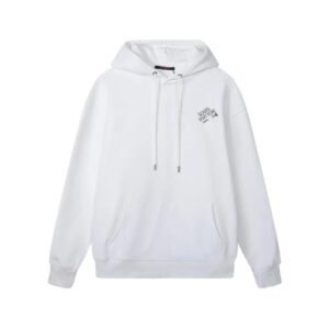 Louis Vuitton minimalist style white hoodie