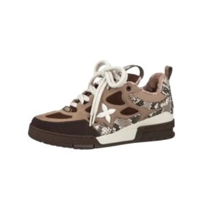 Louis Vuitton retro brown and white sneakers