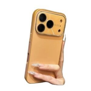 LV solid color minimalist style yellow phone case