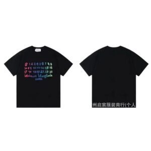 Maison Margiela black T-shirt with digital print