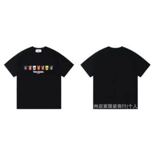 Maison Margiela black T-shirt with digital print style