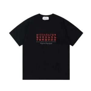Maison Margiela digital printing style black T-shirt