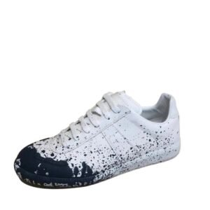 Maison Margiela graffiti-style white shoes