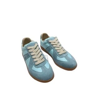 Maison Margiela retro-style light blue sports shoes