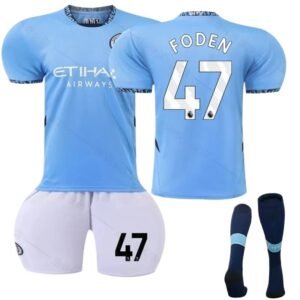 Manchester City Foden style blue jersey