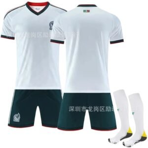 Mexican retro-style white and green football jersey