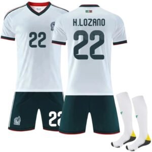 Mexico No. 22 white football jersey.