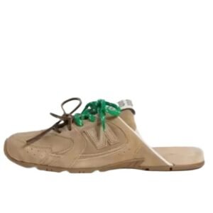 Miu Miu retro-style khaki mules