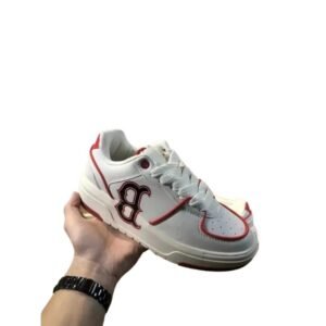 MLB casual and fashionable red and white sports shoes