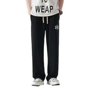 MLB fleece-lined and thickened black sweatpants