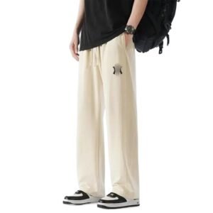 MLB loose and casual style off-white pants