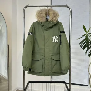 MLB NY Series Military Green Cotton Jacket with Workwear Style