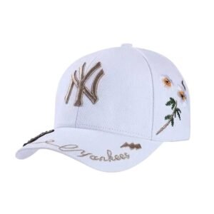 MLB retro style white baseball cap