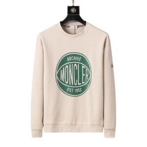 Moncler Archive retro - style beige sweatshirt