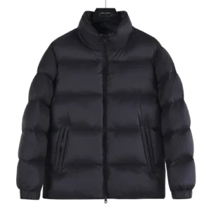 Moncler black minimalist style down jacket