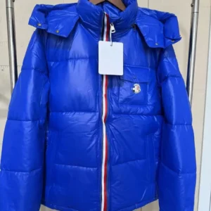 Moncler classic style fashion blue down jacket