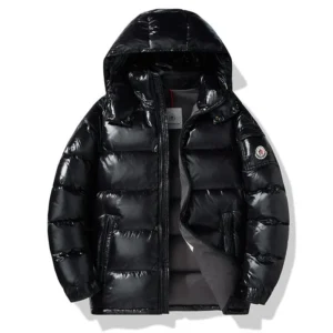Moncler Glossy and Trendy Black Down Jacket