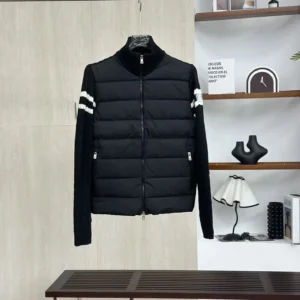 Moncler patchwork trendy and cool black coat