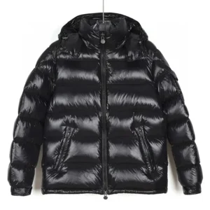 Moncler shiny and fashionable black down jacket