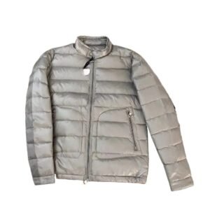 Moncler Silver-gray Minimalist Style Down Jacket