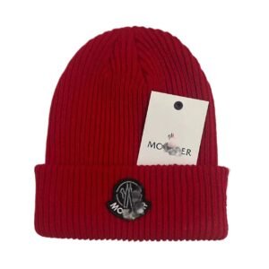 Moncler simple-style red knitted hat