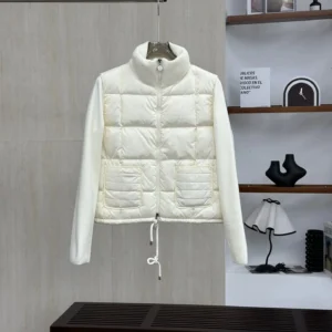 Moncler warm and fashionable white coat