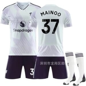 MUFC retro style white and purple jersey
