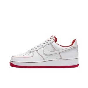Nike Air Force 1 red and white trendy sneakers