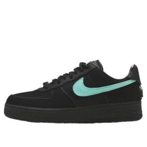 Nike Air Force 1 Trendy Black and Green Shoes