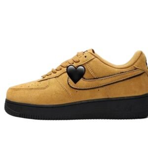 Nike Air Force 1 with Brown Heart Design
