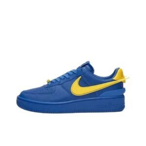 Nike Air Force Blue and Yellow Retro Sneakers